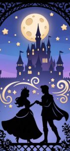 シンデレラと王子が踊っている待ち受け画像