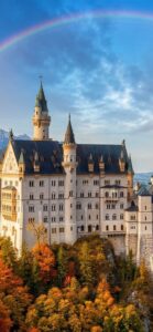 虹のシンデレラ城の復縁・恋愛運アップ、恋が叶う待ち受け画像