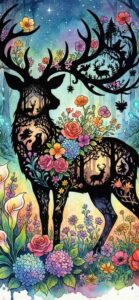 人との調和と成功、新しい出会いをもたらす鹿の待ち受け、背景画像、無料