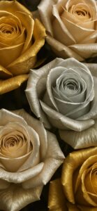 運気が上がる金色の薔薇の待受画像