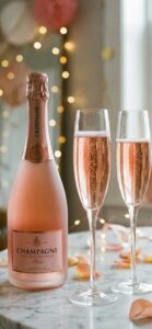 ピンクの待ち受け、ピンクシャンパンで連絡が来るおまじない背景画像