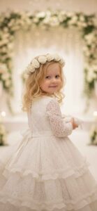 ウェディングドレス、ブーケ