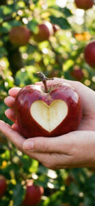 ハートのりんごでつらい恋が叶う待ち受け