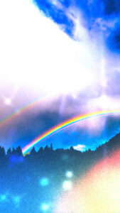二重の虹の待ち受けで願いが叶う背景画像