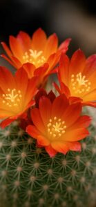 縁切り、厄除け待ち受け、花咲サボテンの画像