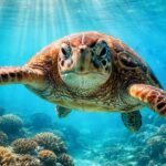 幸運を呼ぶ待ち受け画像、ウミガメの待ち受け