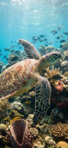 幸運を呼ぶ待ち受け画像、ウミガメの待ち受け