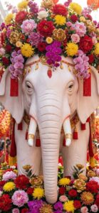 風水で金運が上がる、健康運が上がる白い象の待ち受け、背景画像