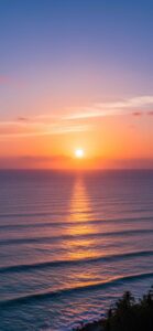 キラキラの海で仕事運が上がる待ち受け 