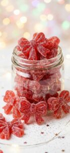 赤いリボンのグミキャンディのボトル待ち受け画像（縁結び・固い絆・約束）