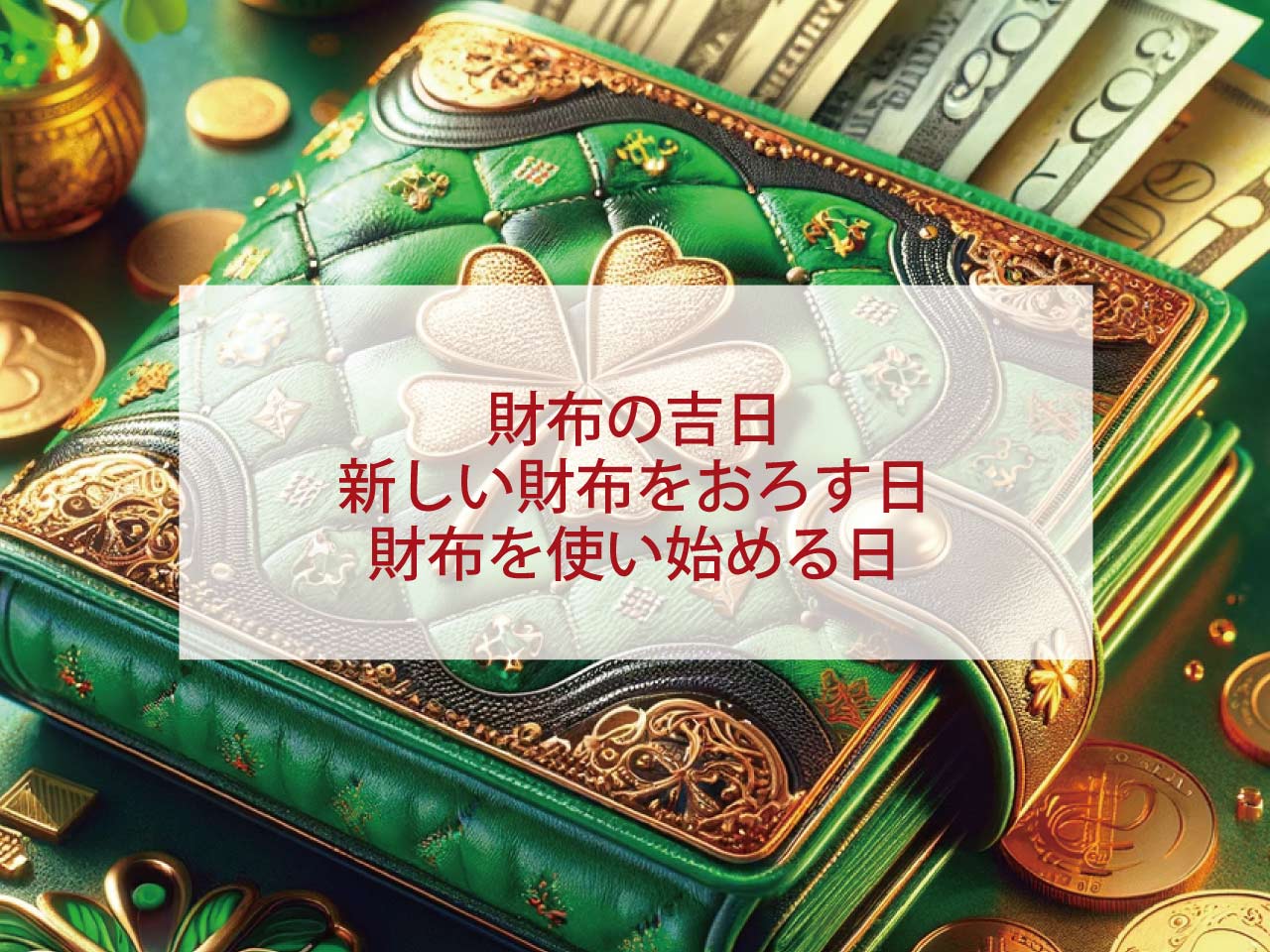 財布の吉日新しい財布をおろす日財布を使い始める日金運が上がる財布の色とラッキーカラー春財布と秋財布