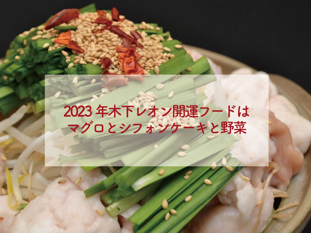 2023年木下レオン開運フードはマグロとシフォンケーキと野菜