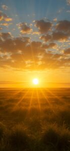 太陽・朝日のいい知らせが来る待ち受け画像 〜再出発と前向きなエネルギー〜