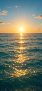 海＋太陽のいい知らせが来る待ち受け画像 〜浄化と癒しのダブルパワー〜

