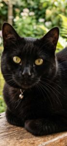 黒猫（その他の猫ちゃんでもオーケー！）の恋の願いが叶う待ち受け画像 